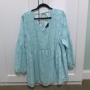 Lane Bryant 22/24 mint flowy blouse